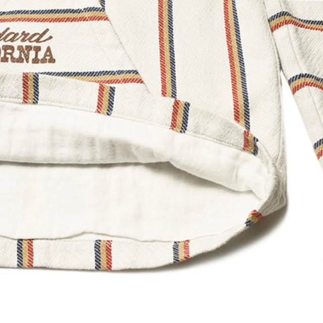 STANDARD CALIFORNIA(スタンダードカリフォルニア)のSD Stripe Comfortable Baja Hoodie ナチュラルM メンズのトップス(パーカー)の商品写真