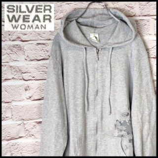 SILVER WEAR　パーカー　フルジップアップパーカー　バラ　両ポケット(パーカー)