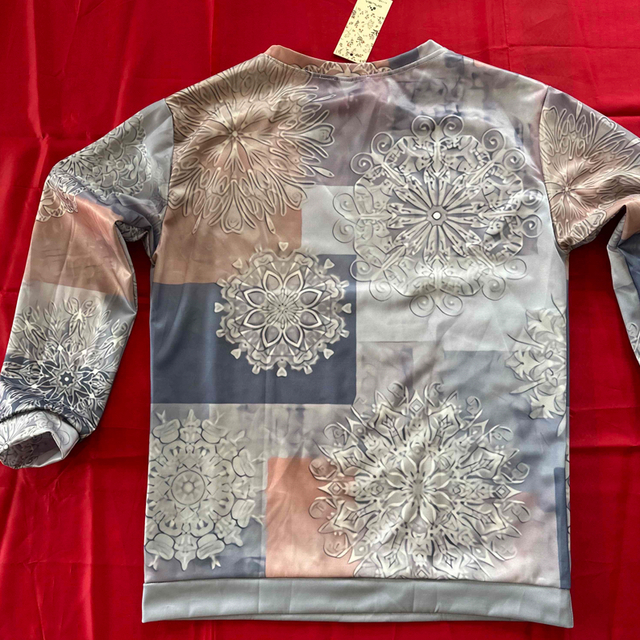 ラウンドネック長袖プリントスウェット　　3XL レディースのトップス(Tシャツ(長袖/七分))の商品写真