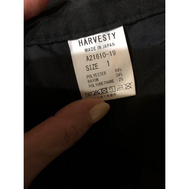 HARVESTY(ハーベスティ)のHARVESTY ワイド エッグ ロング パンツ 黒 レディースのパンツ(カジュアルパンツ)の商品写真