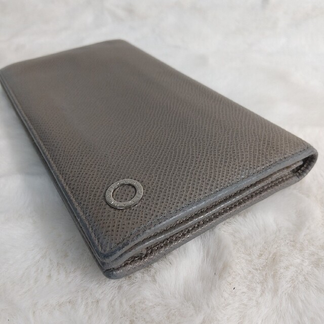 ✨美品✨❤️BVLGARI❤️ブルガリ グレージュ マン レザー 二折り 長財布-