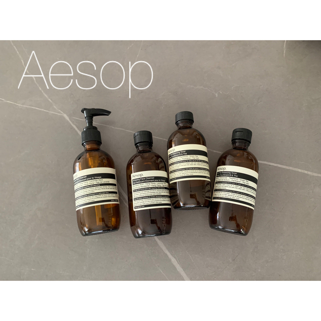 Aesop(イソップ)のイソップ　空き瓶4本セット インテリア/住まい/日用品のインテリア小物(置物)の商品写真