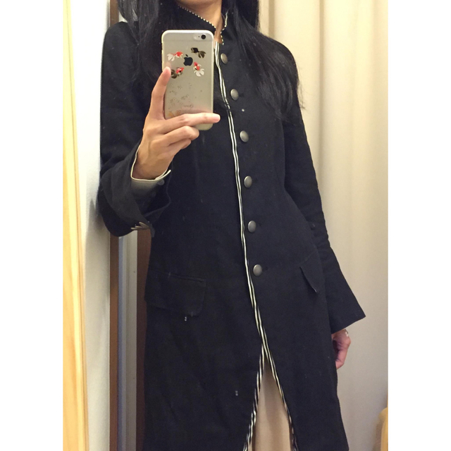 80/20クロス ann demeulemeester ロングジャケット 麻 - テーラード