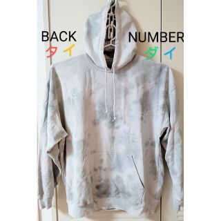 バックナンバー(BACK NUMBER)のBACK_NUMBER バックナンバー　グレー　タイダイパーカー　オーバーサイズ(パーカー)