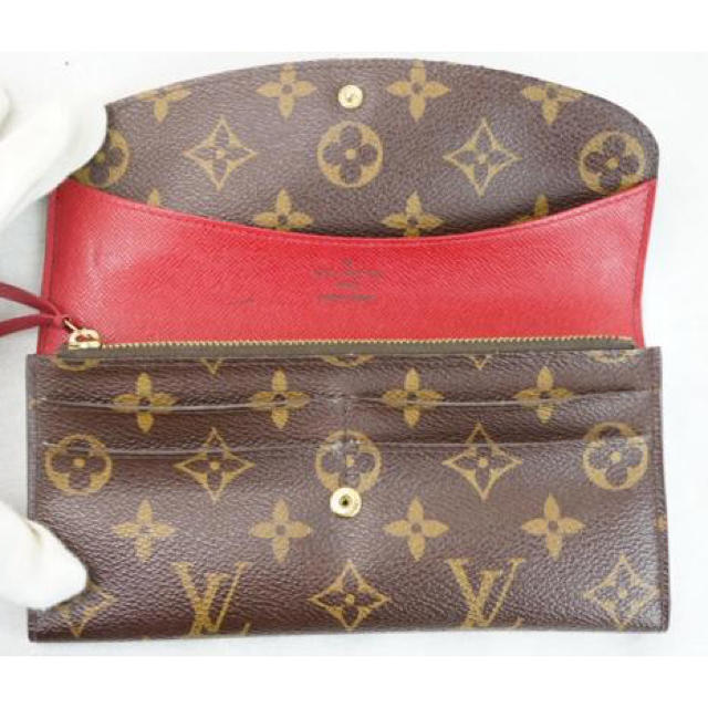 LOUIS VUITTON - 美品 ルイヴィトン ポルトフォイユ エミリー 長財布 モノグラム 赤 正規品の通販 by ブルーム's