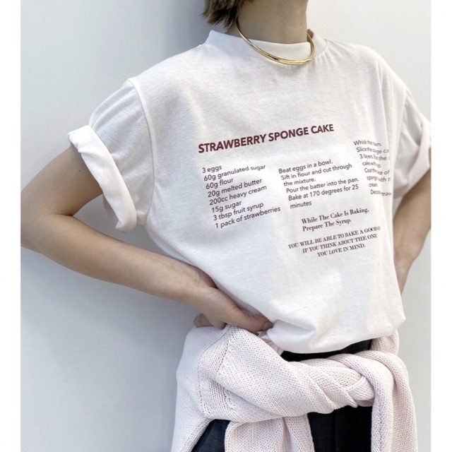 Plage(プラージュ)の【ジェーンスミス】GIRL STRAWBERRYSHORTCAKE Tシャツ レディースのトップス(Tシャツ(半袖/袖なし))の商品写真