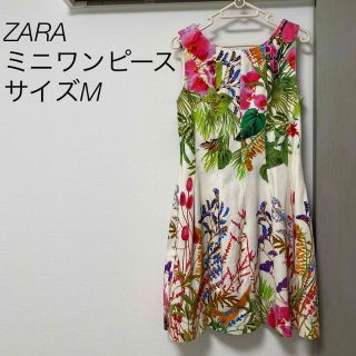 ザラ(ZARA)のZARA ミニ丈ワンピース サイズM(ミニワンピース)