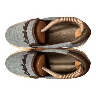 【美品】KENZO ロゴ厚底スニーカー デニム生地ローファー 激レア 23相当