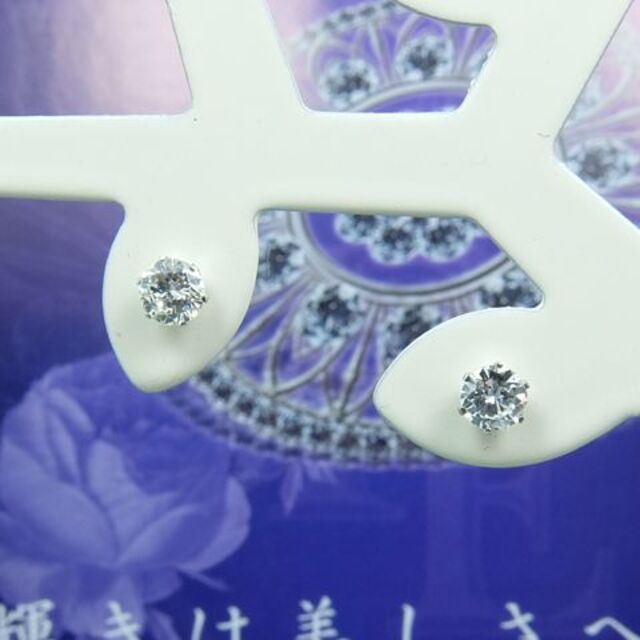 径約37ミリキャッチＰｔ★天然ダイヤ・ピアス0.273ct(新品)