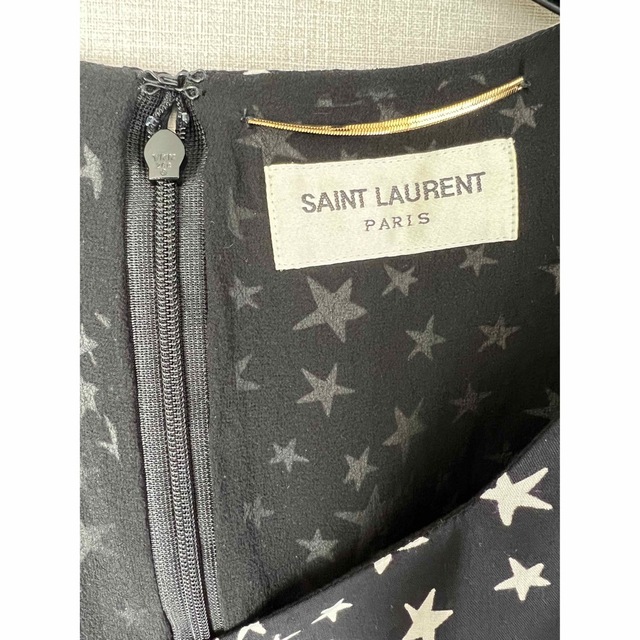 Saint Laurent Paris スター柄ワンピース - ミニワンピース