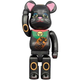 ベアブリック(BE@RBRICK)のBE@RBRICK 招き猫 黒メッキ 発光 400％(その他)