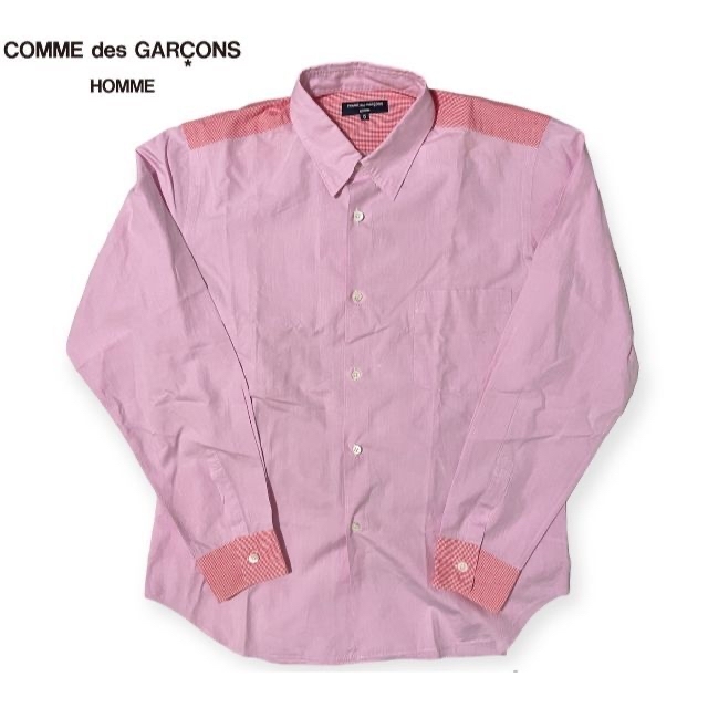 シャツS COMME des GARCONS HOMME ピンク チェック 長袖シャツ