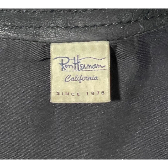 Ron Herman(ロンハーマン)のRon Herman シープ レザー ダブル ライダース ジャケット ブラック メンズのジャケット/アウター(ライダースジャケット)の商品写真