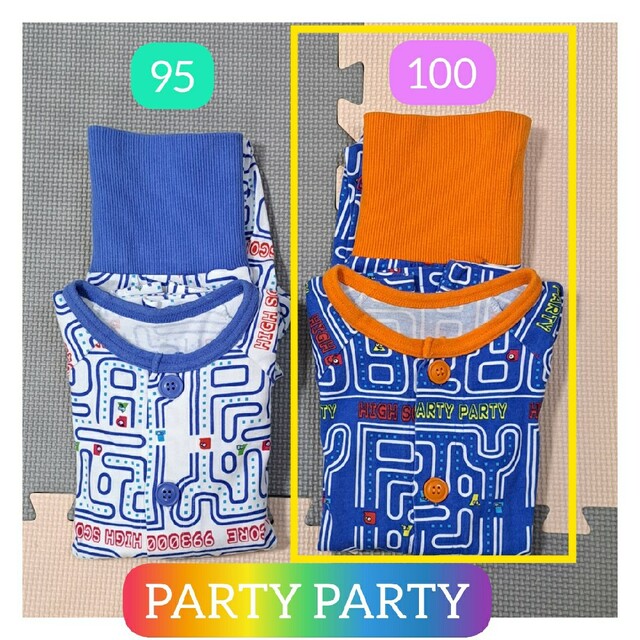 PARTYPARTY(パーティーパーティー)の✨美品✨PARTY PARTY 男の子 パジャマ 100 部屋着 青色 キッズ/ベビー/マタニティのキッズ服男の子用(90cm~)(パジャマ)の商品写真