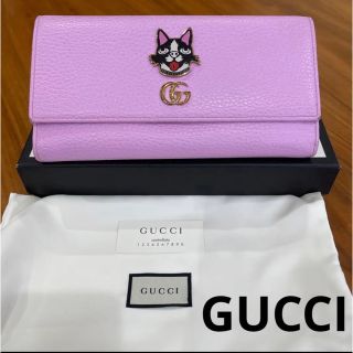 グッチ(Gucci)のused グッチ 長財布 GGマーモント レザー ポスコ ピンク(財布)