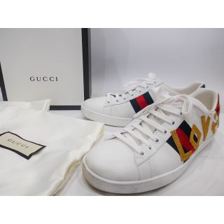 グッチ(Gucci)の[USED/中古]GUCCI グッチ スニーカー 2018 Cruise 〔エース〕エンブロイダリー付き LOVED（37） ホワイト ゴールド 37 中古 ai-tdc-003011(スニーカー)