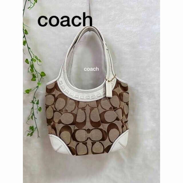 coachハンドバッグ　コーチバッグ　美品coach ショッピングバッグ