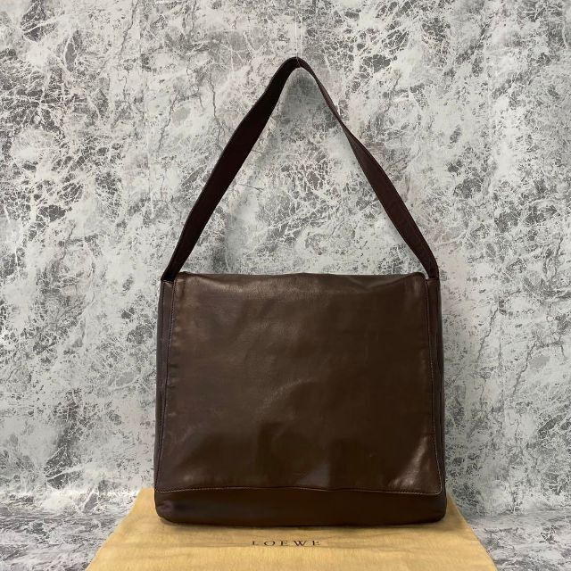 LOEWE ロエベ ショルダーバッグ レザー ブラウン シンプル