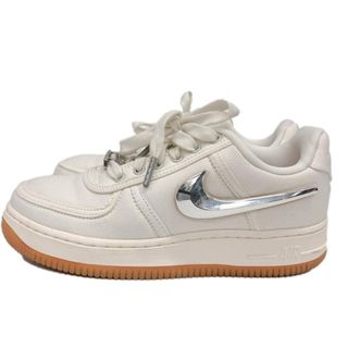 [USED/中古]NIKE ナイキ スニーカー NIKE AIR FORS1 LOW TRAVIS SCOTT AQ4211-101  トラヴィス・スコット × ナイキ エアフォース1 ロー セイル/セイル 23.5 ホワイト シルバー SAIL/SAIL-GUM LIGHT  BROWN 23.5 ...