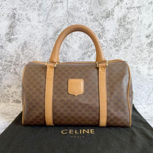 セリーヌ CELINE ボストンバッグ マカダム トリオンフ レザー