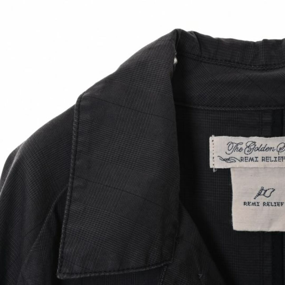 REMI RELIEF(レミレリーフ)のREMI RELIEF コットン チェック ステンカラーコート メンズのジャケット/アウター(ステンカラーコート)の商品写真