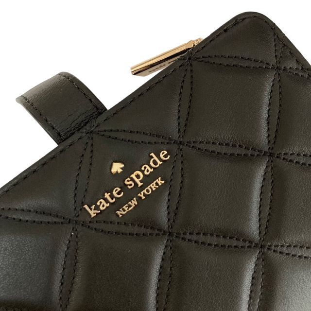 kate spade new york(ケイトスペードニューヨーク)のKATE SPADE WLRU6344 Black コンパクト二つ折り財布 レディースのファッション小物(財布)の商品写真