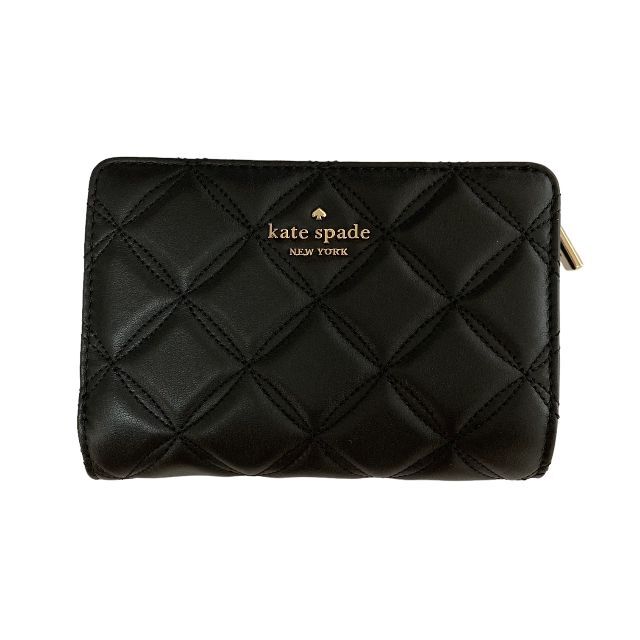 kate spade new york(ケイトスペードニューヨーク)のKATE SPADE WLRU6344 Black コンパクト二つ折り財布 レディースのファッション小物(財布)の商品写真