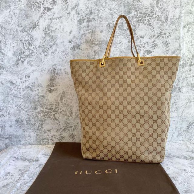 GUCCI グッチ トートバッグ GGキャンバス ベージュ-