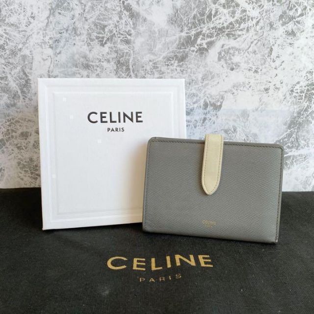 CELINE セリーヌ マルチファンクション 二つ折り財布 グレー