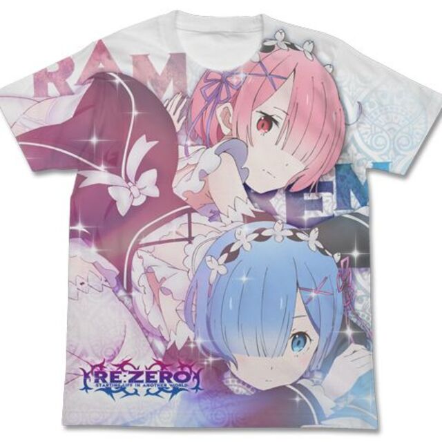 Re:ゼロから始める異世界生活 ラム&レム フルグラフィックTシャツ Sサイズ