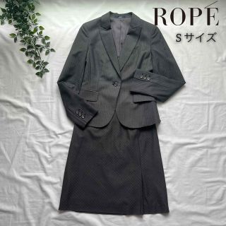 ROPE ロペ スカートスーツセットアップ S グレー セレモニー フォーマル