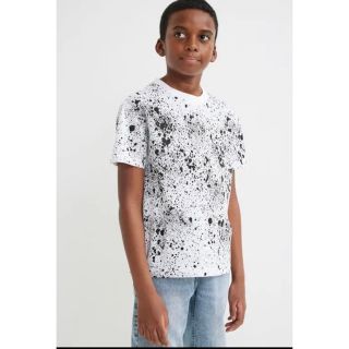 エイチアンドエム(H&M)の専用　H&Mキッズ　ボーイズ　モノトーン  tシャツ　スプラッシュ(Tシャツ/カットソー)