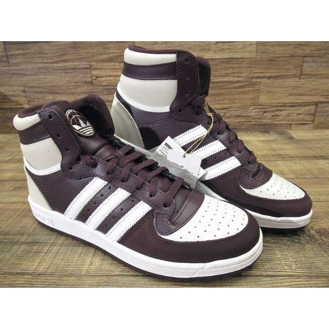 ご注意ください 新品 アディダス トップテン 80s 復刻 スニーカー マルーン 27.5 ② 通販 アディダス ADIDAS ストリートボール 白色 ホワイト スニーカー