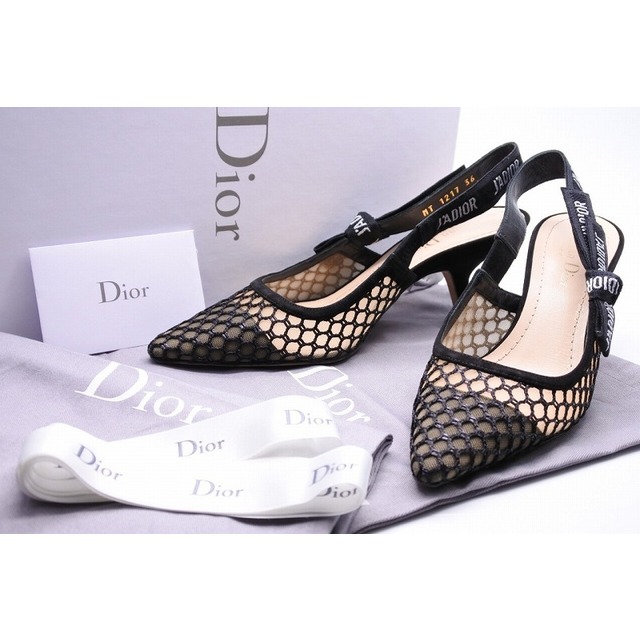 [USED/]Dior ディオール パンプス JA'DIOR メッシュパンプス スエード MT121736 ブラック 36  ai-tdc-002978