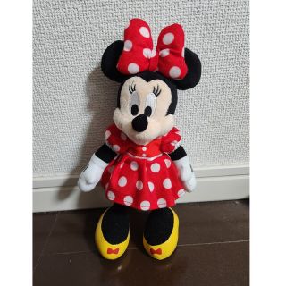 【中古品】東京ディズニーランド ミニーマウスのぬいぐるみ(キャラクターグッズ)