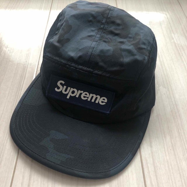 16SS Supreme Nylon Camo Camp Cap NAVY