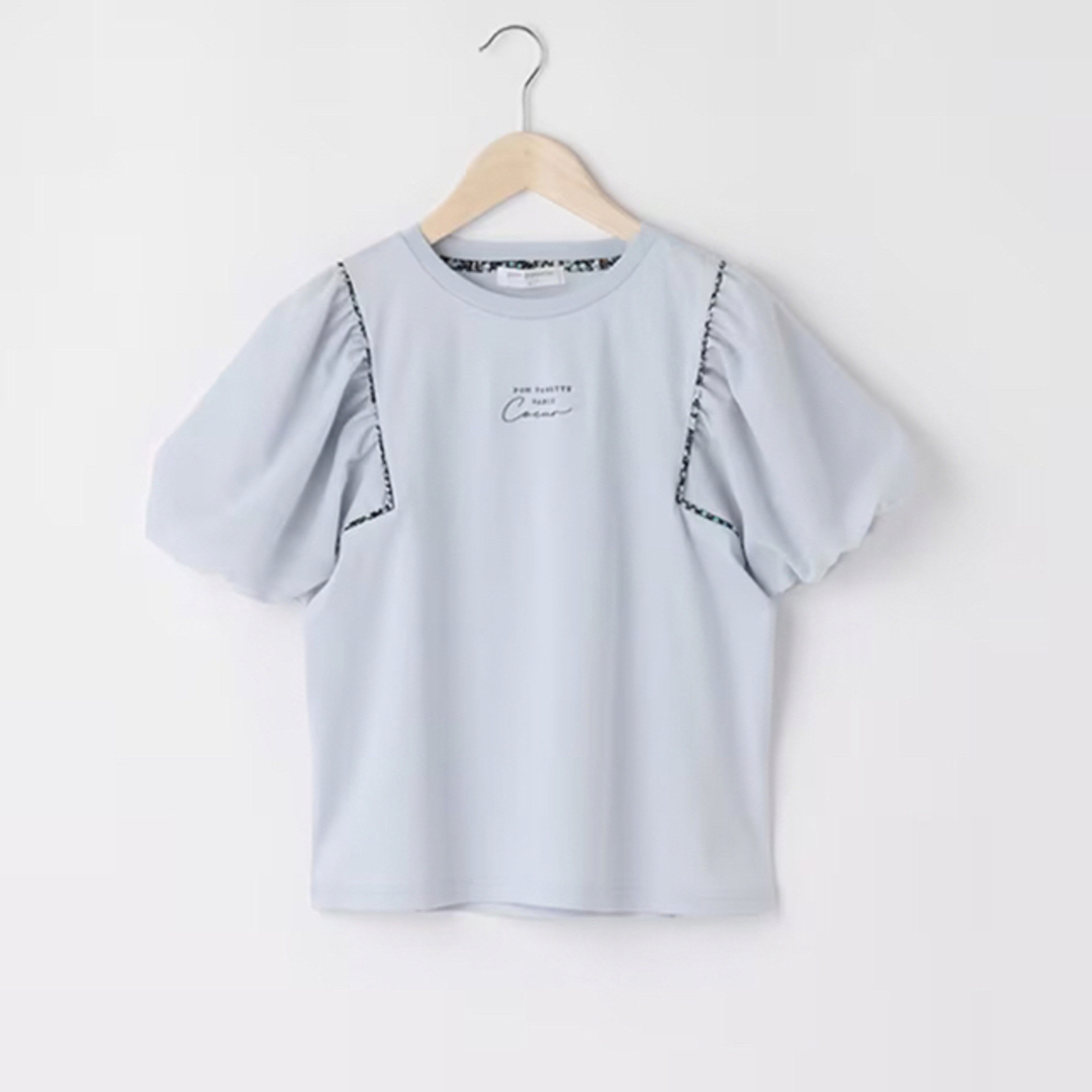 ポンポネット新品タグ付きリバティファブリックボリューム袖Tシャツ150