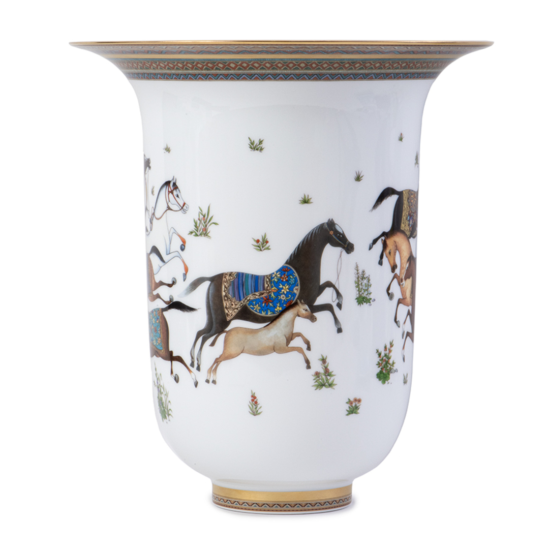 Hermes(エルメス)のHERMES エルメス Cheval d'Orient vase, very large model シュヴァルドリアン ベリーラージベース 009858P 花瓶【中古】 インテリア/住まい/日用品のインテリア小物(花瓶)の商品写真