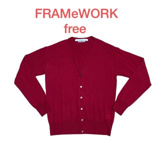 フレームワーク(FRAMeWORK)の未使用＊雑誌掲載 FRAMeWORK ＊上品 ウールクルーカーディガン(カーディガン)