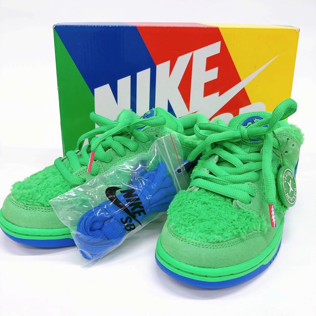 [USED/]NIKE ナイキ スニーカー 未使用 23.5 スケートボーディング エスビー ダンク ロー プロ GRATEFUL DEAD × NIKE SB DUNK LOW ""GREEN BEAR"" グリーンベア グリーン ブルー 23.5  ai-tdc-24027