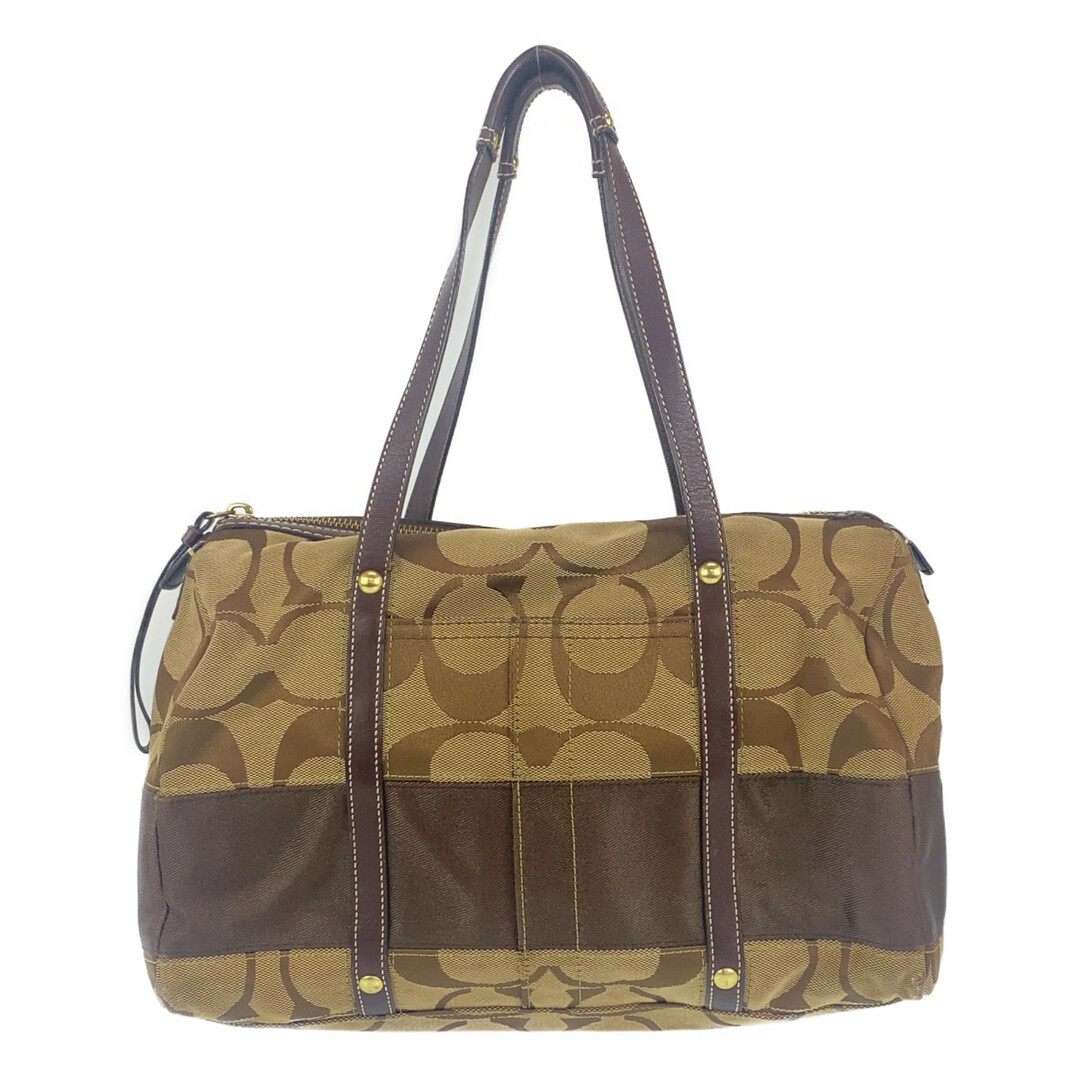 COACH コーチ シグネチャー ベージュ ブラウン キャンバス トート