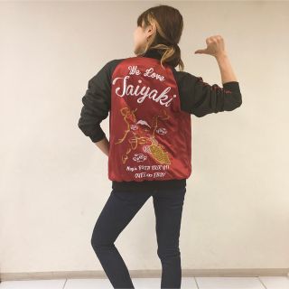 May'n めいん リバーシブルスカジャン たい焼き OVER∞EASY Lの通販 May'n めいん リバーシブルスカジャン たい焼き OVER∞EASY Lの通販