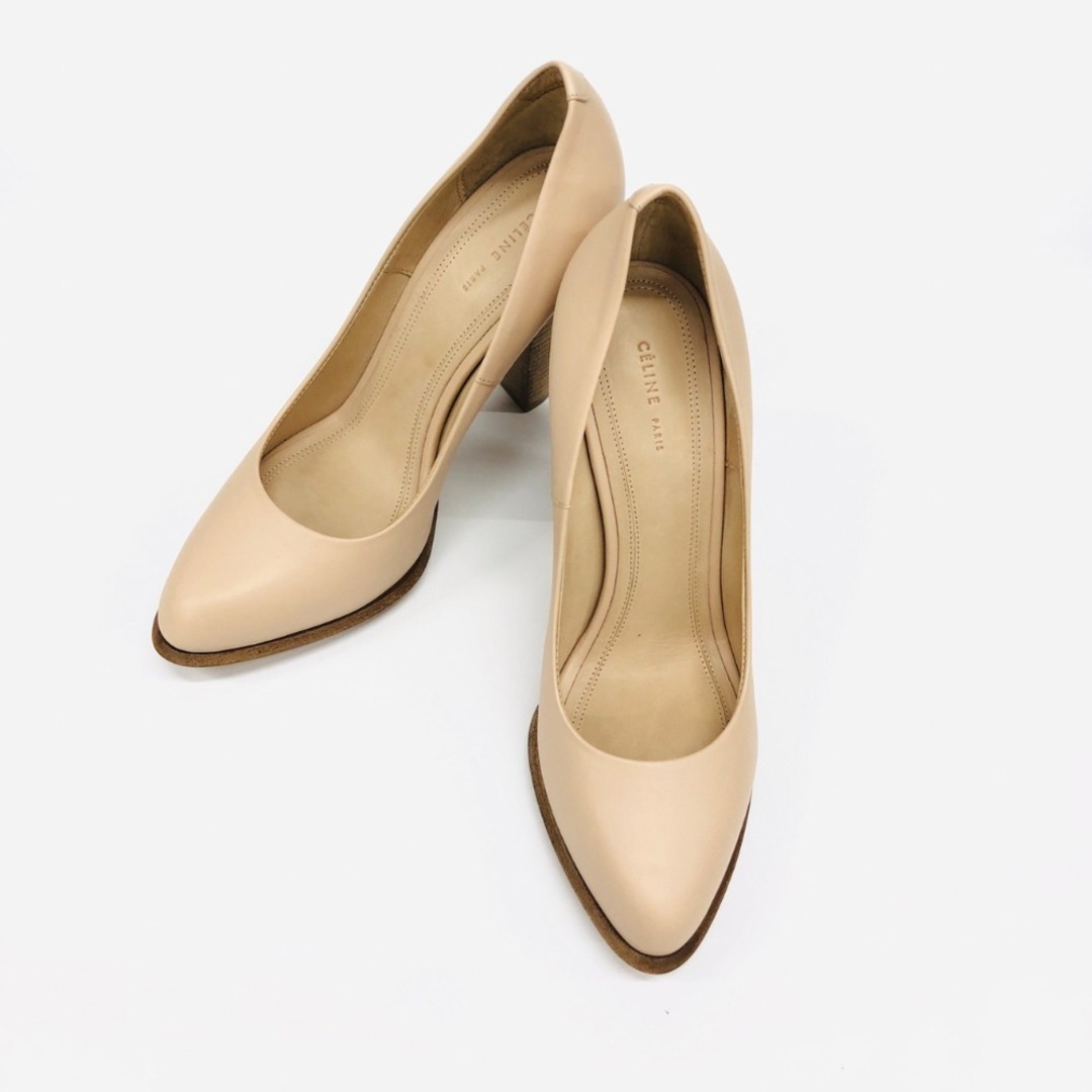 celine(セリーヌ)の[USED/中古]CELINE セリーヌ パンプス コーンヒール パンプス ヌードカラー Cone Heel Pumps 105 Nude ベージュ ブラウン 36 中古 ai-tdc-24026 レディースの靴/シューズ(ハイヒール/パンプス)の商品写真