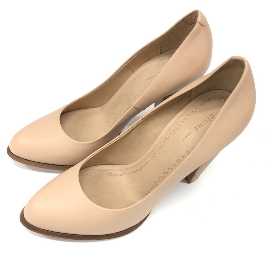 [USED/中古]CELINE セリーヌ パンプス コーンヒール パンプス ヌードカラー Cone Heel Pumps 105 Nude ベージュ  ブラウン 36 中古 ai-tdc-24026