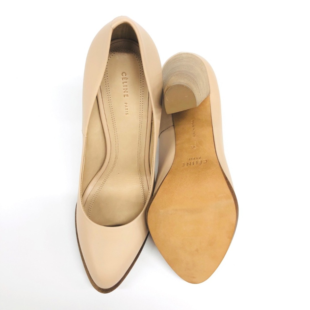 celine(セリーヌ)の[USED/中古]CELINE セリーヌ パンプス コーンヒール パンプス ヌードカラー Cone Heel Pumps 105 Nude ベージュ ブラウン 36 中古 ai-tdc-24026 レディースの靴/シューズ(ハイヒール/パンプス)の商品写真