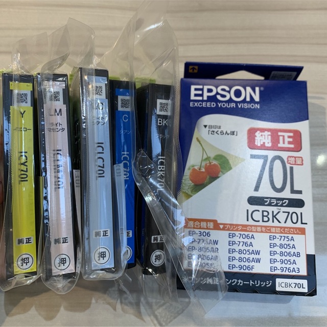 EPSON(エプソン)のEPSON 純正インクカートリッジ　6本　さくらんぼ スマホ/家電/カメラのPC/タブレット(PC周辺機器)の商品写真