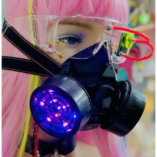 光る LEDガスマスク カラー設定可能(衣装)