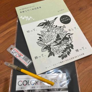 アサヒシンブンシュッパン(朝日新聞出版)の【カッター＋他 付】切り絵作家ｇａｒｄｅｎの素敵な切り絵図案集(アート/エンタメ)