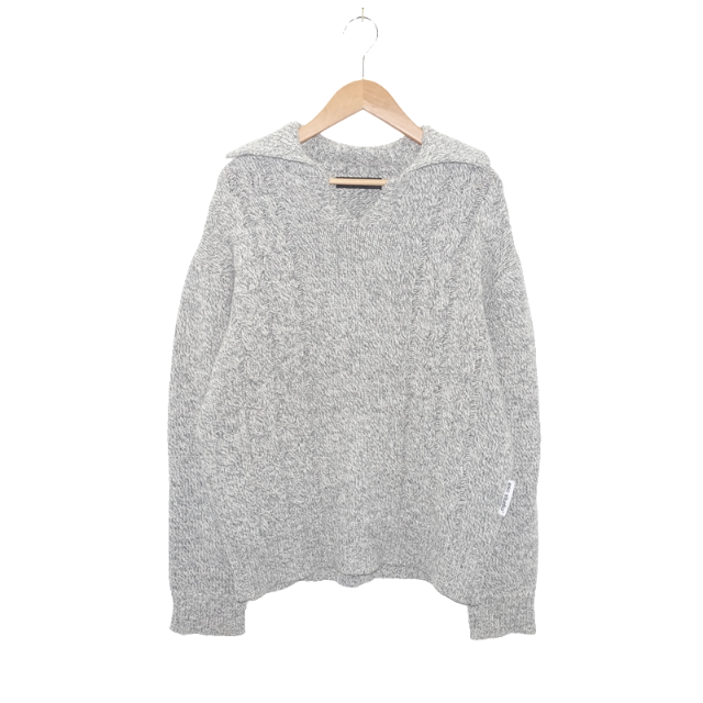 ESC STUDIO CABLE KNIT SWEATER GRAY