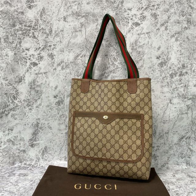 Gucci - GUCCI オールドグッチ シェリーライン トートバッグ GG